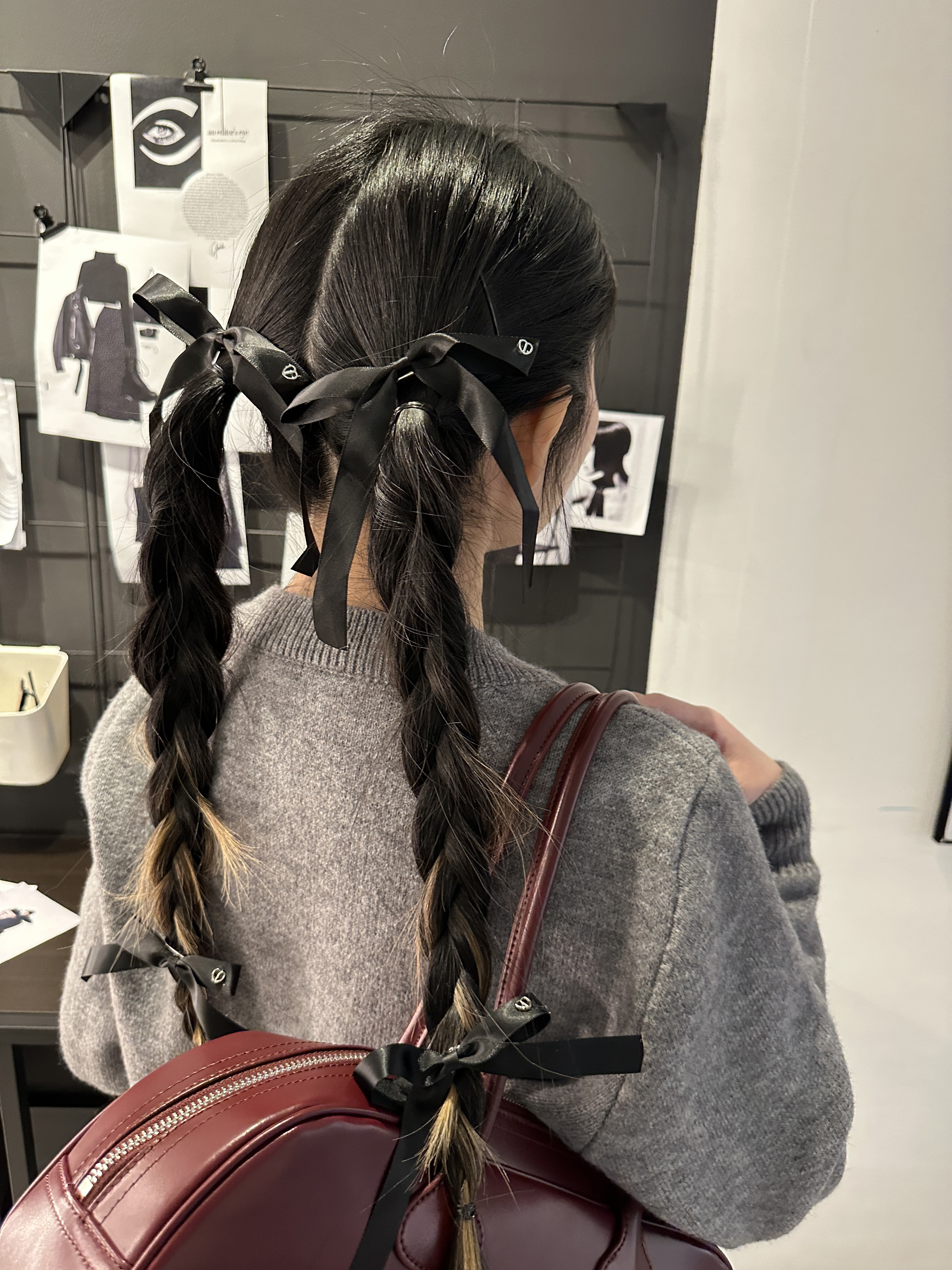 Gallery芭蕾风丝带蝴蝶结发夹