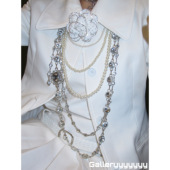 Gallery富家千金风多层珍珠水钻项链高级感轻奢叠戴多种佩戴方式
