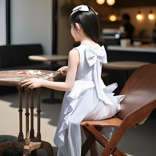 女童礼服钢琴演奏小主持人