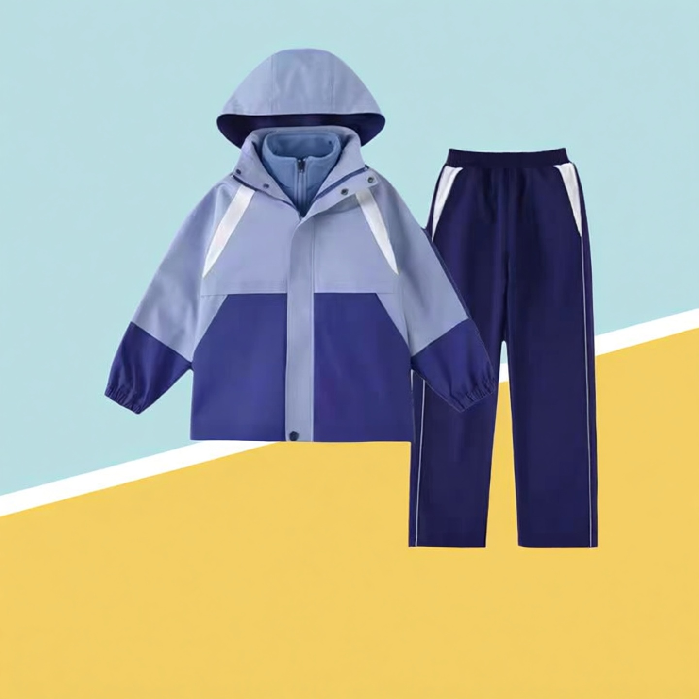 拉链江西赣州运动风秋冬两件连帽