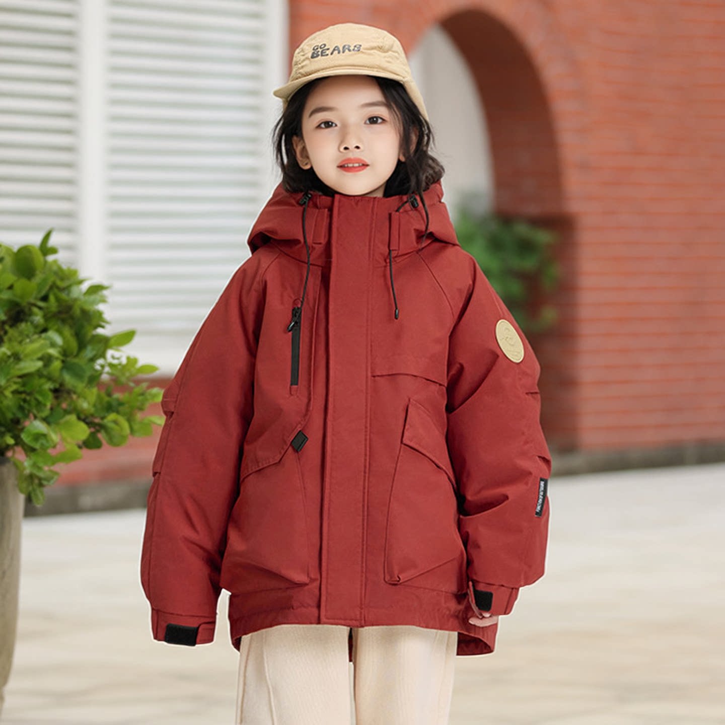 童装男女童连帽棉服2026新款中大儿童加厚保暖棉衣冬季冲锋衣外套