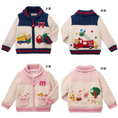 卡通小兔开音乐会款 现货女童拉链外套5 6岁中童春秋针织开衫