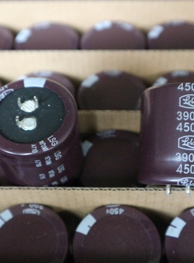 450V 390UF铝电解电容器 35x35   全新原装实物拍图现货