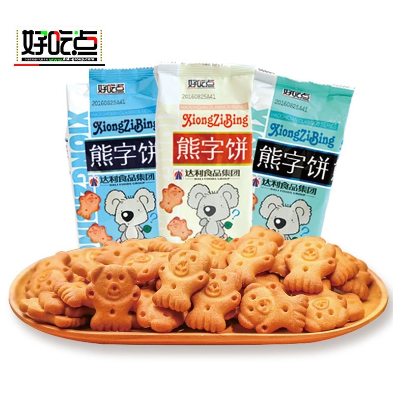 达利园好吃点饼干可爱小熊字饼休闲零食大礼包儿童网红食品小吃