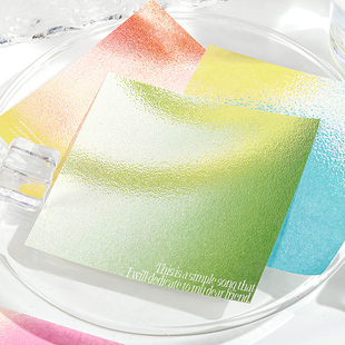 100张如果你也喜欢玻璃海便签本梦幻留言纸手帐打底无粘性素材纸