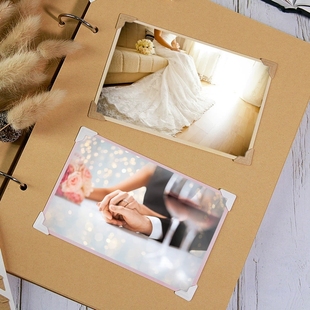 韩国创意复古牛皮纸质相片透明角贴老照片diy相册边角贴 相角贴纸