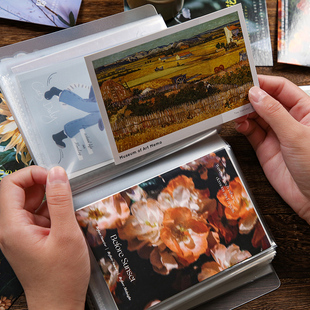 插页式相册照片A6明信片收纳册手帐贴纸小卡片票据便签收藏夹40张
