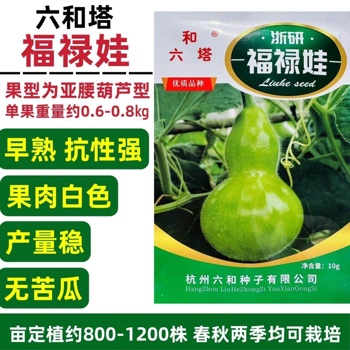 浙研福禄娃葫芦种子亚腰葫芦型早熟可观赏食用葫芦无苦瓜束腰葫芦