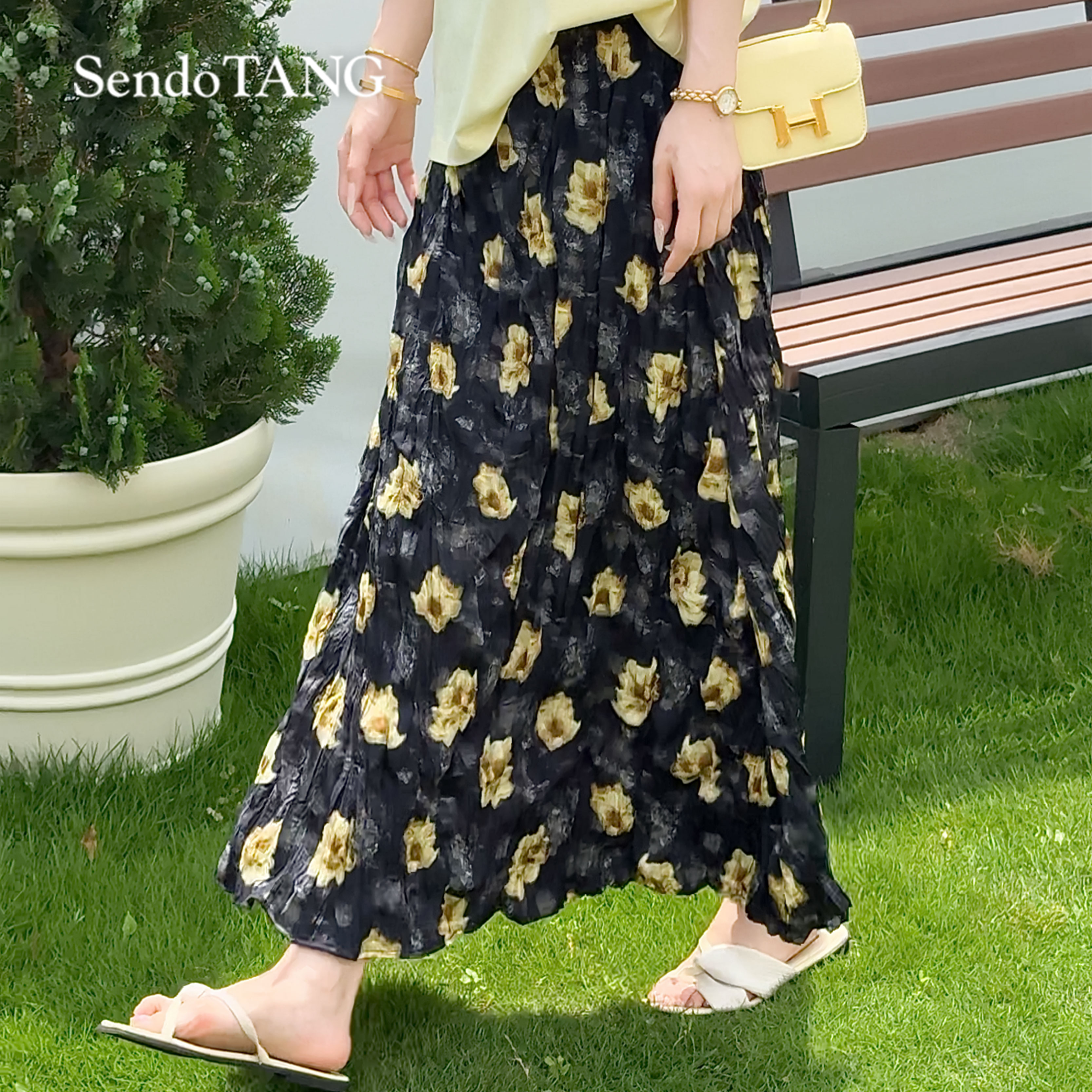 现货【沁园香】胖多女装新款时尚休闲高级感百搭高腰半身裙