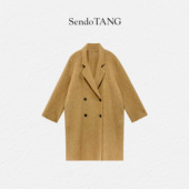 心动黄昏 秋冬时尚 大码 双面呢羊毛呢大衣 女装 新款 简约中长款