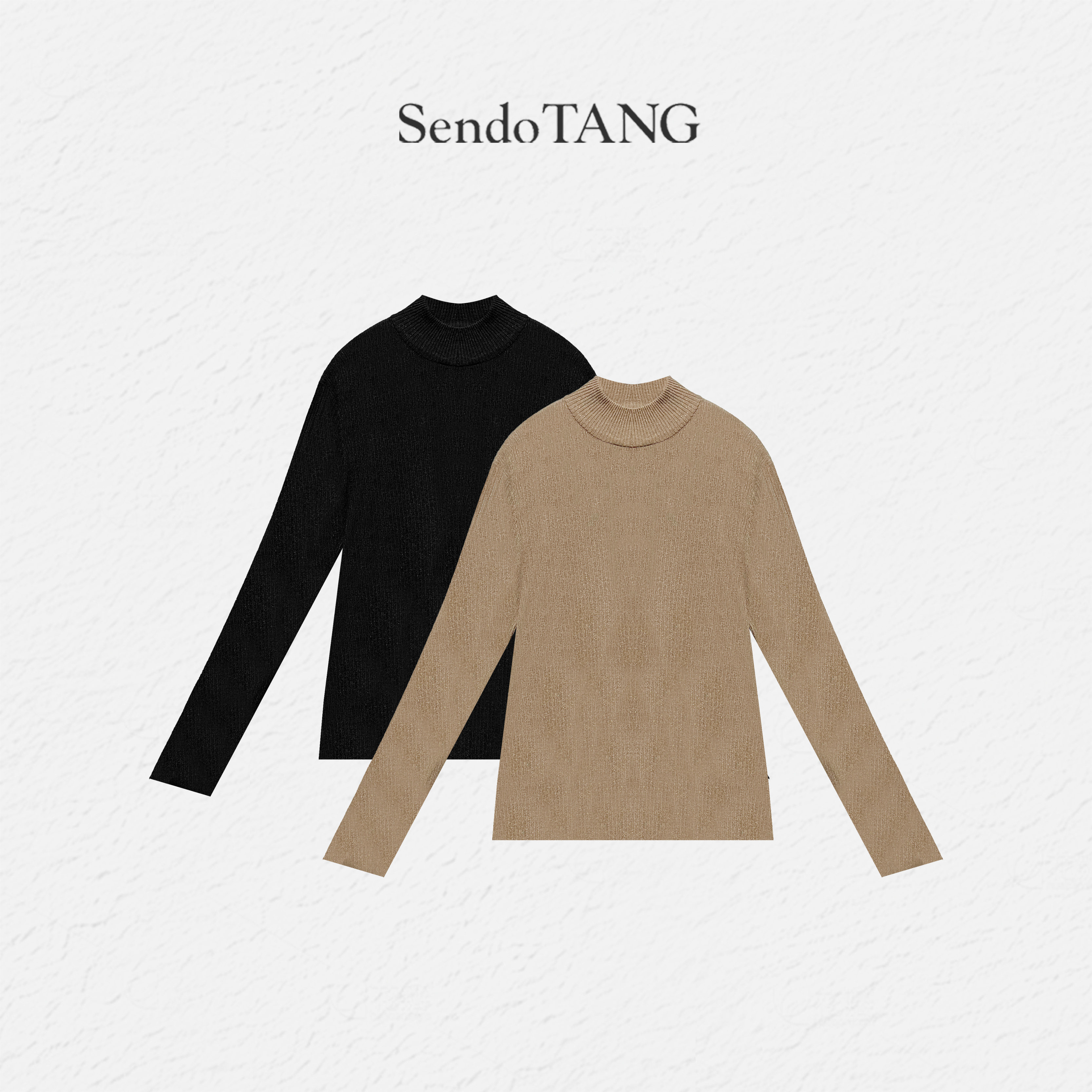 半高领修身内搭针织长袖上衣胖多女装高级感针织衫【浓巧慕斯】,女装/女士精品,常规大码外套,淘宝优惠券,粉丝福利购,淘宝优惠卷