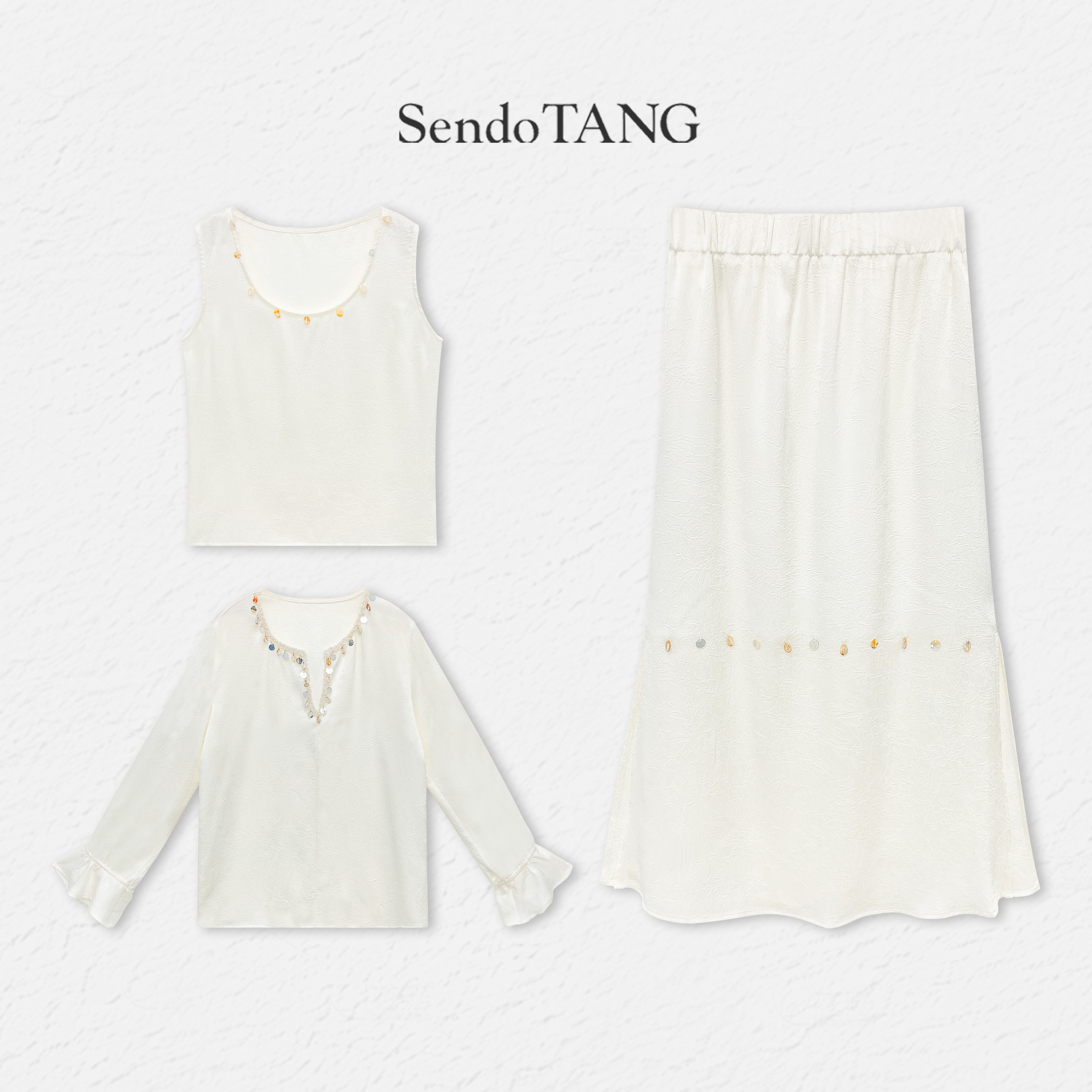 精致套装【才情无双】胖多女装夏季新款休闲宽松百搭上衣半裙套装 - Panda胖多大码女装出品