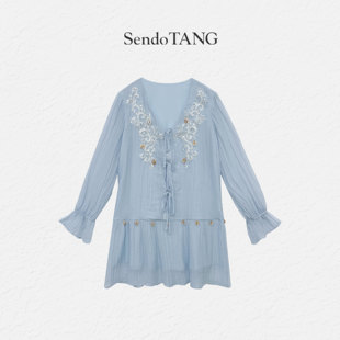 超好看【里约艺术】胖多女装夏季新款休闲时尚高级感百搭连衣裙