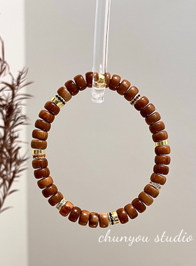 天然库克直切药片珠手链女款时尚饰品送女友闺蜜礼物