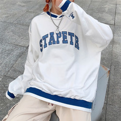 Real shot of 250g sweater winter sweater top round neck T-shirt sweater with plush