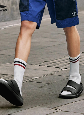 李宁SOFT CLAP拖鞋男女情侣鞋2025新款外穿防滑运动休闲鞋AGAU005