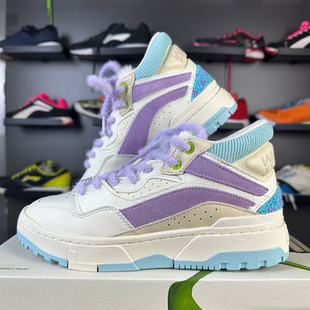 李宁休闲鞋女鞋迪士尼联名板鞋2025款惟吾MID秋冬高帮AGCT224