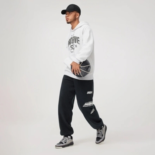 AKYU429 反伍保暖宽松束脚针织运动裤 李宁加绒运动裤 男2025款