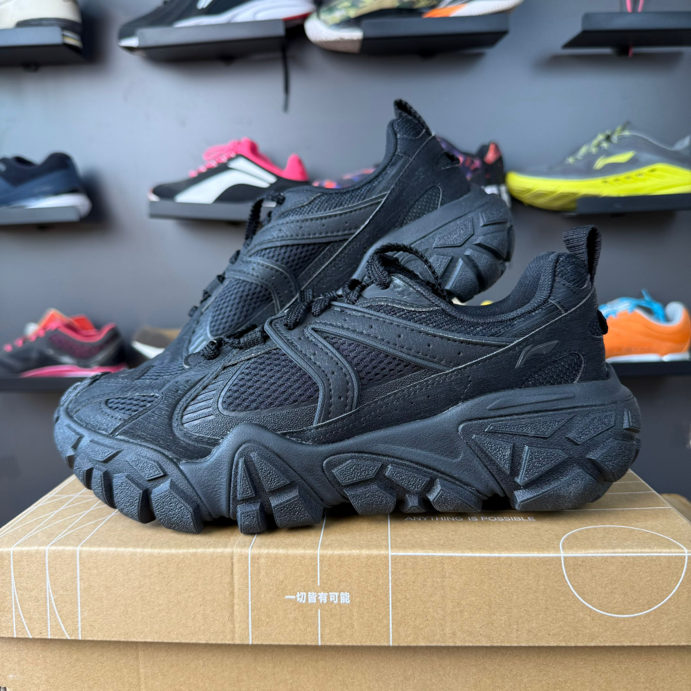 中国李宁溯之东方主题秀款沙丘男子系带低帮经典休闲鞋AGCU379