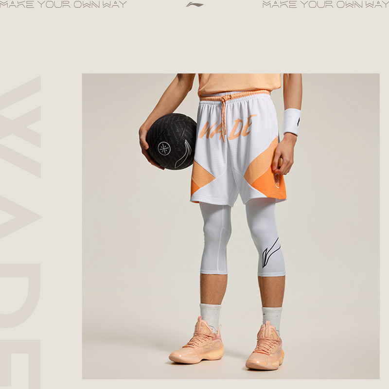 李宁短裤2025秋季新款韦德系列男子速干凉爽抗菌比赛裤AAPU017