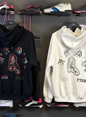 李宁男款冬季篮球系列舒适时尚长安少年宽松套头连帽卫衣AWDSI45