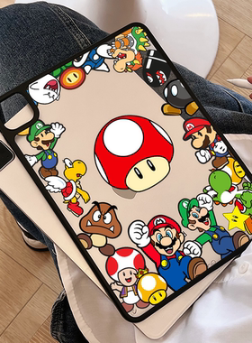 超创意适用无盖ipad11a16保护壳套10代亚克力air45全包mini67磁吸笔槽10.2寸潮酷马里奥pro11硬后壳9.7平板套