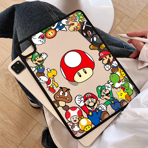 超创意适用无盖iPad11A16保护壳第10代亚克力air45全包mini67磁吸笔槽10.2寸潮酷馬里奥Pro11Air11硬后壳9.7