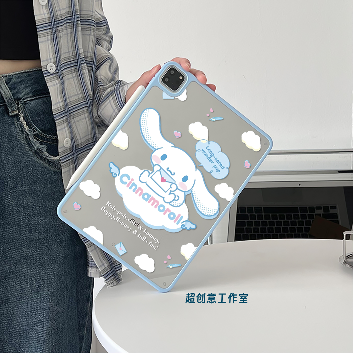 超创意适用9代无盖ipad11a16保护壳10代10.9大耳狗10.2寸亚克力air45磁吸笔槽mini67平板pro11/12.9硬后壳9.7