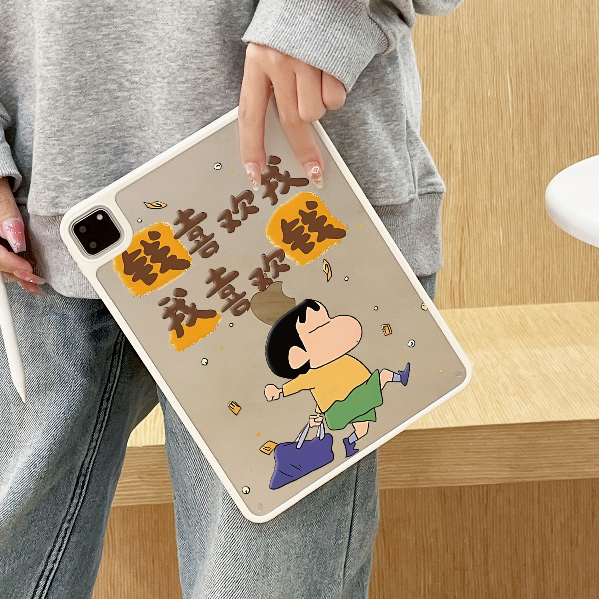 超创意适用9代无盖ipad11A16保护壳10代10.9小新10.2寸亚克力air45mini76硬后壳pro11/12.9磁吸笔槽2018款9.7