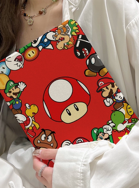 超创意书本式适用2025ipad11a16平板保护套10.9第10代2021款10.2寸air45翻盖mini67国风马里奥pro11软壳9.7