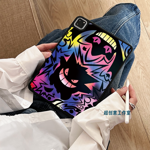 超创意适用无盖iPad11A16保护壳第10代亚克力air45全包mini67磁吸笔槽8/9代10.2寸卡通动漫Pro11Air11硬壳9.7