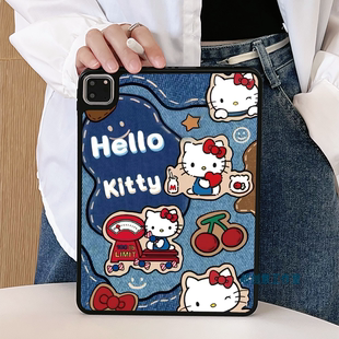 12.9硬后壳9.7 超创意适用9代无盖ipad11a16保护壳10代10.9凯蒂猫10.2寸亚克力air45磁吸笔槽mini67平板pro11