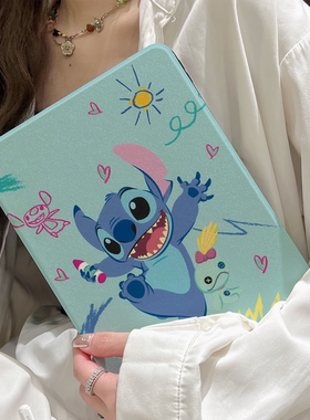 超创意书本式适用2025ipad11a16平板保护壳套pro11Air11史迪仔2021款10.2寸笔槽第10代软壳9.7寸air45mini67