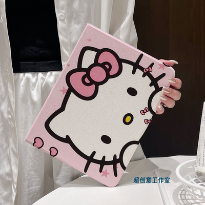超创意书本式适用2025ipad11a16平板保护套10.9第10代2021款10.2寸air45翻盖mini67凯蒂猫pro11Air11软壳9.7