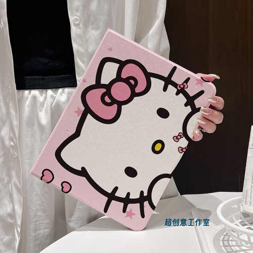 超创意书本式适用2025ipad11a16平板保护套10.9第10代2021款10.2寸air45翻盖mini7可爱小猫pro11Air11软壳9.7