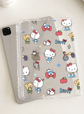 超创意透明|适用2022无盖ipad10保护壳11代a16凯蒂猫air45带笔槽mini7平板9代10.2寸单面pro11Air11亚克力9.7