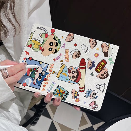 超创意书本式适用2026iPad11A16平板保护套第10代9代10.2寸air45翻盖mini67可爱小新Pro11Air11软壳6代9.7寸