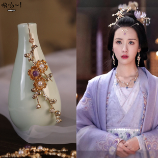 长月烬明同款古风耳饰cos叶冰裳汉服气质耳饰