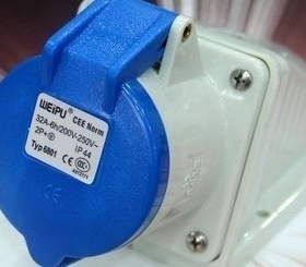 威浦明装工业插座3芯16A TYP6601 明装插座3芯32A TYP6801