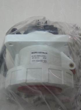 航空插座TYP5924（63A5芯 直座IP67)接口航空插头 航空插头接口