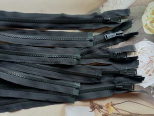 批发SBS 70cm长5号树脂单头开尾黑色拉链拉锁外套大衣羽绒服棉衣