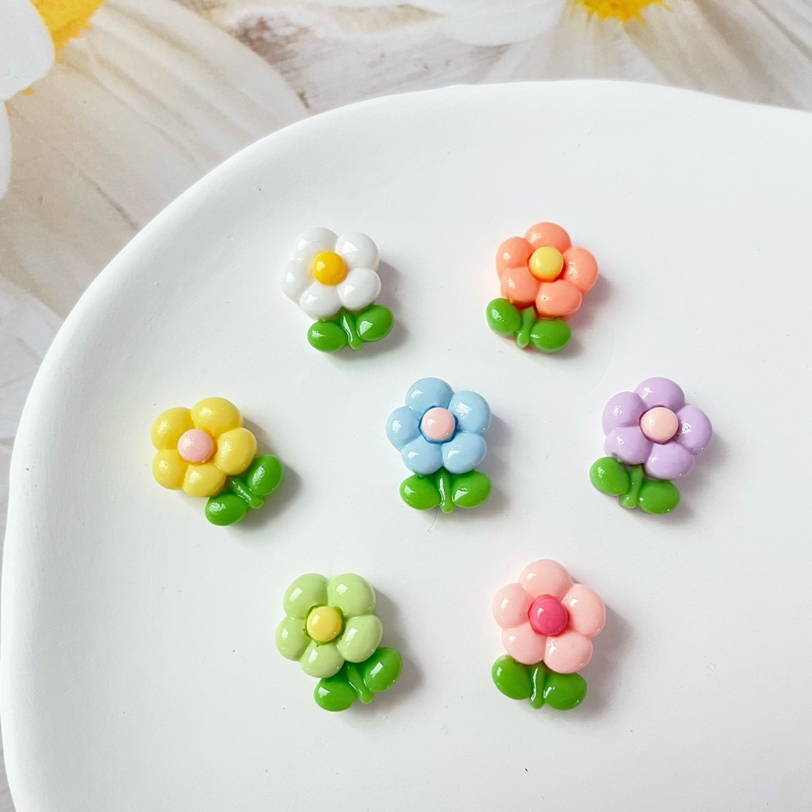 迷你亮面七色小花花朵diy配件发夹贴片卡通树脂饰品迷你手工发夹,饰品/流行首饰/时尚饰品新,其他DIY饰品配件,淘宝优惠券,粉丝福利购,淘宝优惠卷