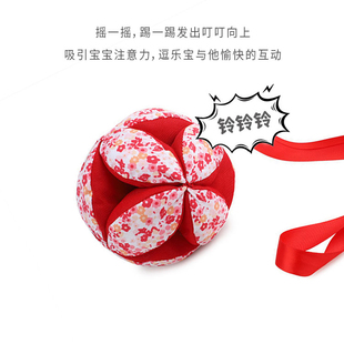 蒙氏NIDO手抓脚球踢球床铃婴儿早教玩具响铃球吊球悬挂球八瓣球