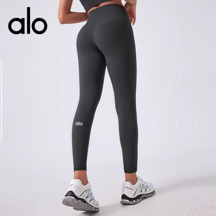 Alo夏季 女修身 高腰提臀無尷尬線高彈健身運動顯瘦裸感九分瑜伽褲