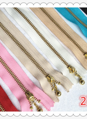 【金色链条水滴头】YKK拉链 3号齿 11色可选 【25CM】