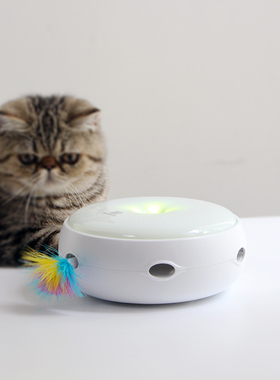 HomeRun霍曼甜甜圈智能自动逗猫玩具电动羽毛逗猫器猫咪用品玩具