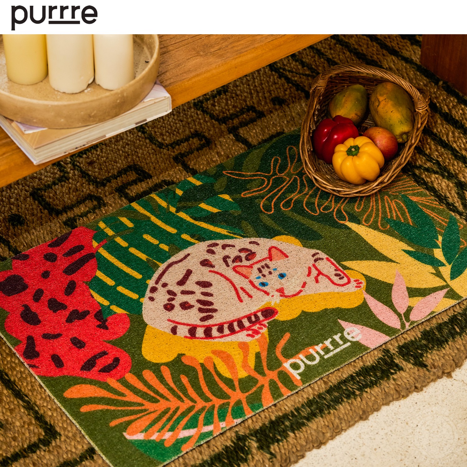 绿性野眠联名地垫猫砂垫