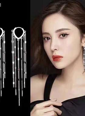 珠宝银针明星同款耳环闪亮气质