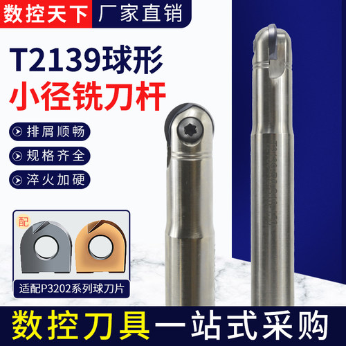 T2139球刀刀杆半圆球形BNM数控球刀杆R5精铣球头铣刀杆 R6 R8 R10