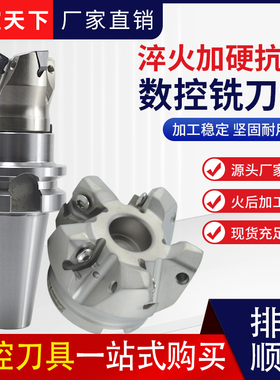 MFWN90面铣刀盘WNMU080608EN双面刃刀片使用重切快进刀盘超密齿型